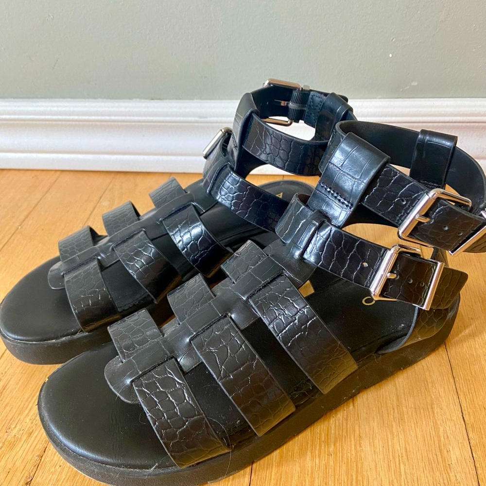 ALDO Faux Croc Chunky Gladiator Sandals